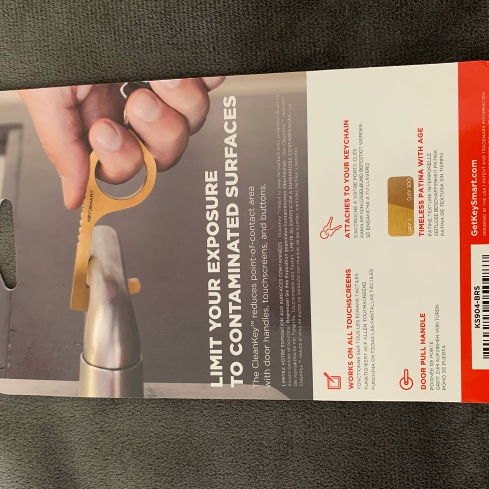 KeySmart Clean Key made with copper alloy